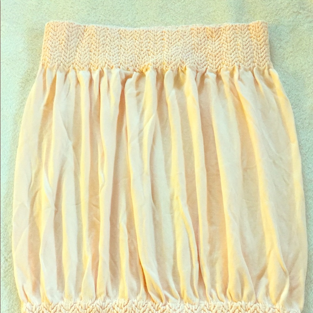 Cropped peach tube top OS